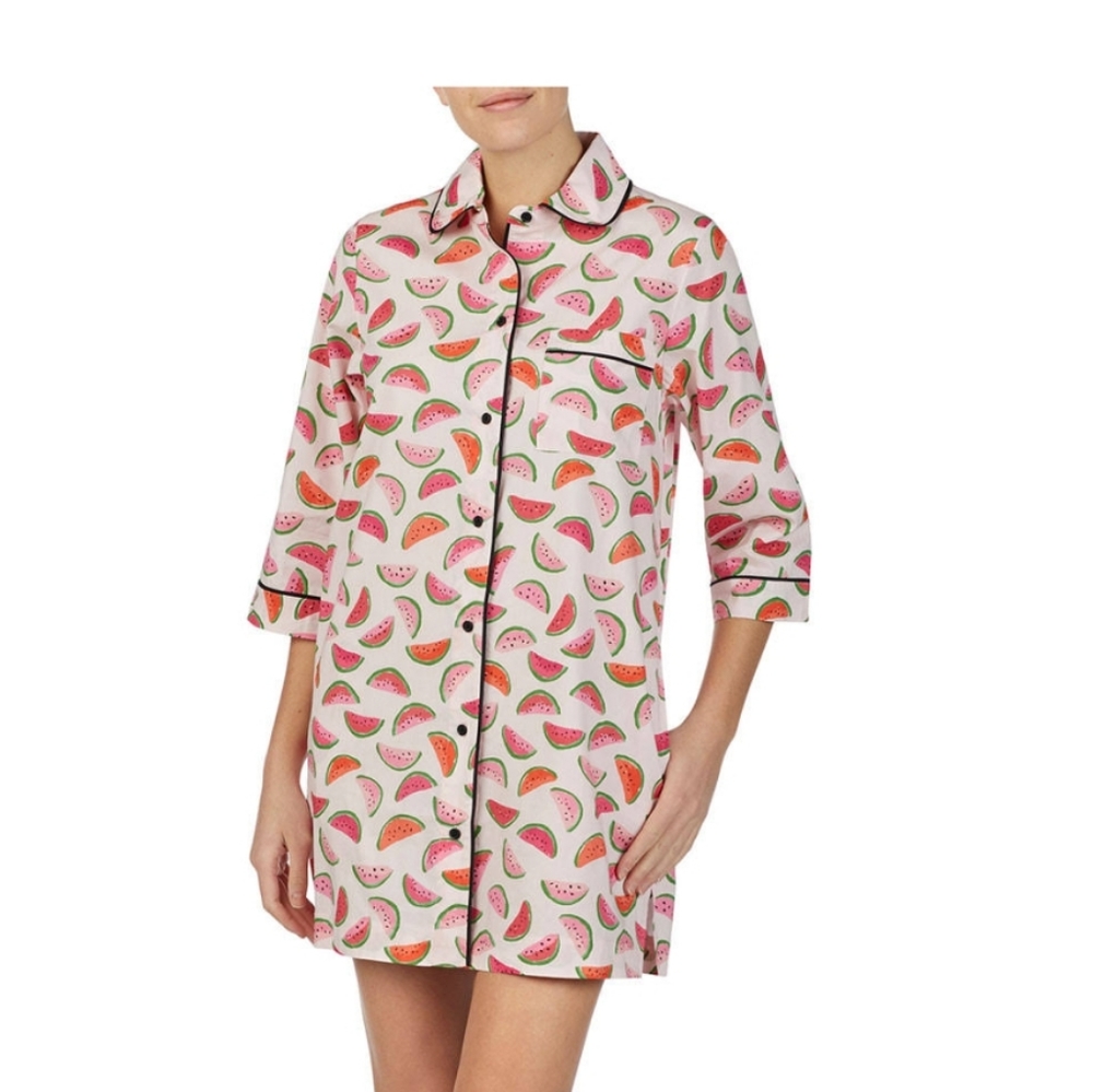 Kate Spade Small Watermelon Woven Sleep Shirt